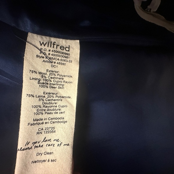 Aritzia Wilfred cocoon wool jacket.
Size XXS black.
C$375 - Picture 9 of 16